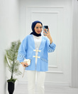 1232-Keten Kimono-Mavi