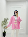 1232-Keten Kimono-Pembe
