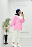 1232-Keten Kimono-Pembe