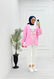 1232-Keten Kimono-Pembe