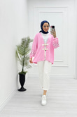 1232-Keten Kimono-Pembe