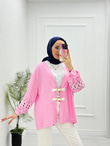 1232-Keten Kimono-Pembe