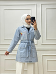 1243-Denim Ceket-Açık Mavi