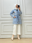 1243-Denim Ceket-Açık Mavi