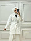 1243-Denim Ceket-Beyaz