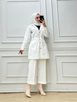 1243-Denim Ceket-Beyaz