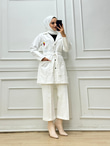 1243-Denim Ceket-Beyaz