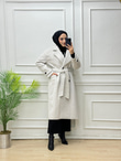 1249-Kaşe Kaban-Gri