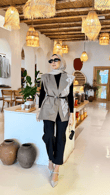 1287-Blazer Ceket-Haki