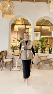 1287-Blazer Ceket-Haki
