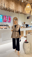1287-Blazer Ceket-Haki