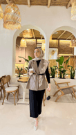 1287-Blazer Ceket-Haki
