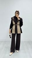 1287-Blazer Ceket-Koyu Kahverengi