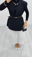 1287-Blazer Ceket-Siyah