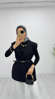 1287-Blazer Ceket-Siyah