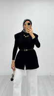 1287-Blazer Ceket-Siyah