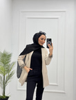 1297-Blazer Ceket-Krem