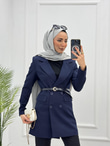 1298-Tall Blazer Ceket-Lacivert