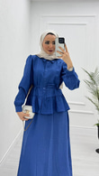 1433-Müslin Takım-Lacivert
