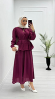 1433-Müslin Takım-Mürdüm