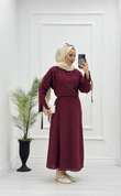 1435-Keten Takım-Bordo