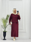 1435-Keten Takım-Bordo
