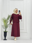 1435-Keten Takım-Bordo