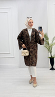 1450-Gucci Kimono-Koyu Kahverengi
