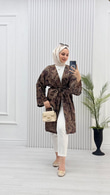 1450-Gucci Kimono-Koyu Kahverengi