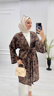 1450-Gucci Kimono-Koyu Kahverengi