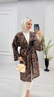 1450-Gucci Kimono-Koyu Kahverengi