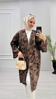 1450-Gucci Kimono-Koyu Kahverengi