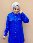 1629-Jakar Pantolon Takım-Saks Mavi