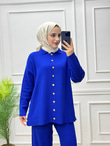 1634-Pantolon Takım-Saks Mavisi