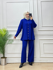 1634-Pantolon Takım-Saks Mavisi