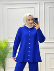 1634-Pantolon Takım-Saks Mavisi