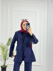 1652-Stil Takım-Lacivert