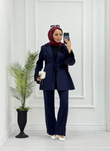 1652-Stil Takım-Lacivert