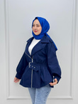 1950-Denim Ceket-Koyu Lacivert