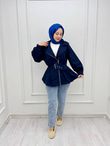 1950-Denim Ceket-Koyu Lacivert