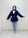 1950-Denim Ceket-Koyu Lacivert