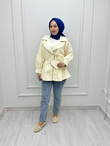 1950-Denim Ceket-Krem