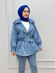 1950-Denim Ceket-Mavi