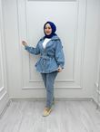 1950-Denim Ceket-Mavi