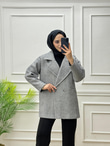2071-Kaşe Kaban-Gri