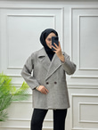 2071-Kaşe Kaban-Kahverengi