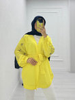 2132-Taşlı Kimono-Sarı