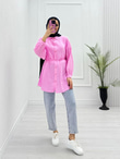 2135-Milano Gömlek-Pembe