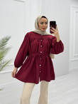 2145-Monica Gömlek-Bordo