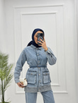 2152-Denim Takım-Açık Mavi